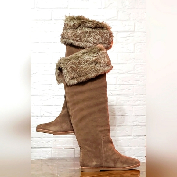SAM EDELMAN | S Orlando Suede & Faux Fur Boots - Picture 2 of 12